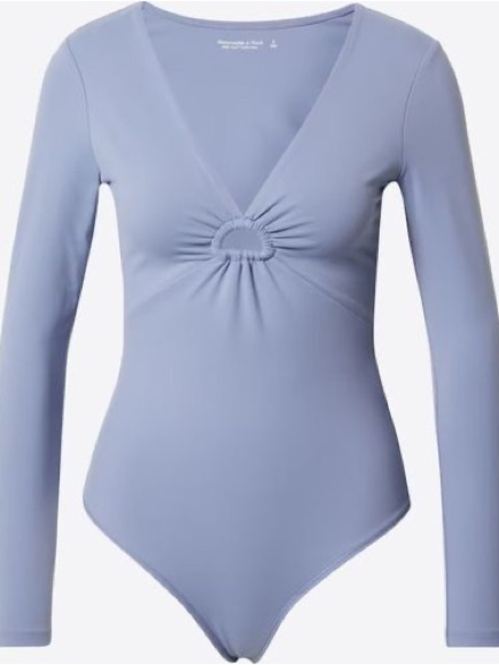 Abercrombie Long-Sleeve periwinkle blue Bodysuit with Ring Detail -  Women Tops